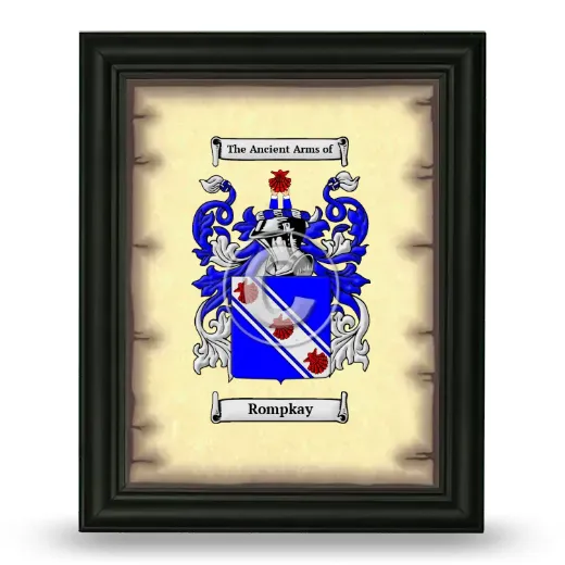 Rompkay Coat of Arms Framed - Black
