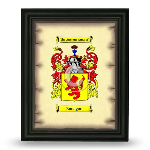 Ronagan Coat of Arms Framed - Black