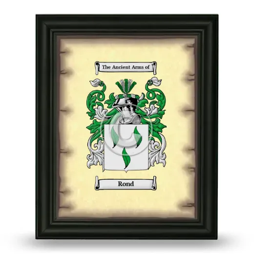Rond Coat of Arms Framed - Black