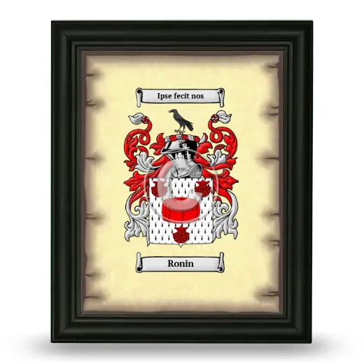 Ronin Coat of Arms Framed - Black