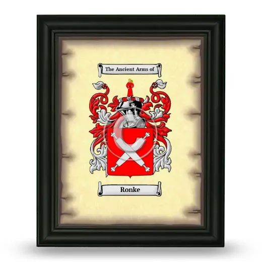 Ronke Coat of Arms Framed - Black