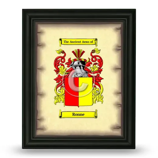 Ronne Coat of Arms Framed - Black