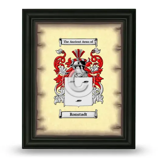 Ronstadt Coat of Arms Framed - Black
