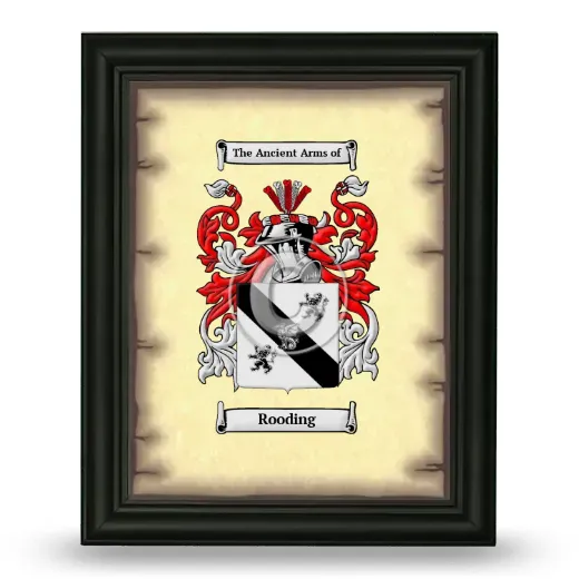 Rooding Coat of Arms Framed - Black