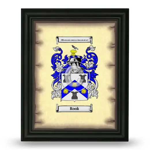 Rook Coat of Arms Framed - Black