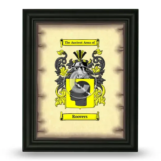 Roovers Coat of Arms Framed - Black