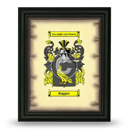Ropper Coat of Arms Framed - Black