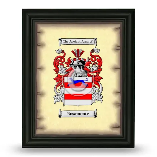 Rosamonte Coat of Arms Framed - Black