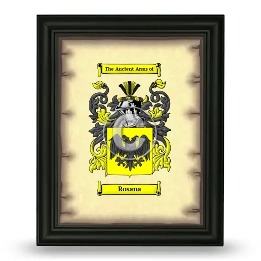 Rosana Coat of Arms Framed - Black
