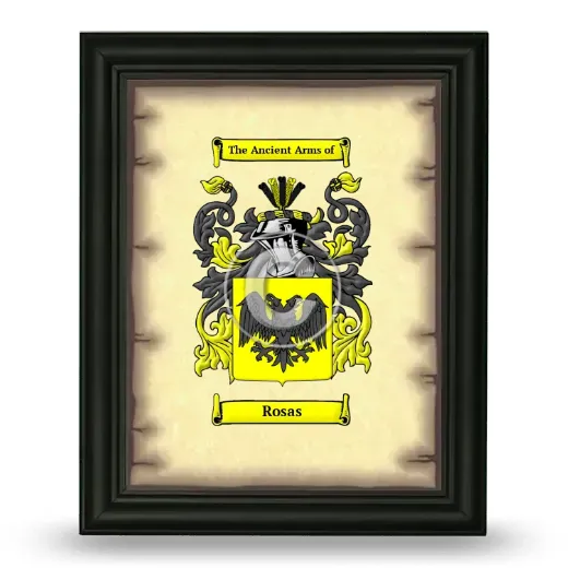 Rosas Coat of Arms Framed - Black