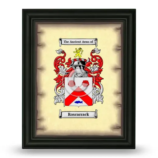 Roscarrack Coat of Arms Framed - Black