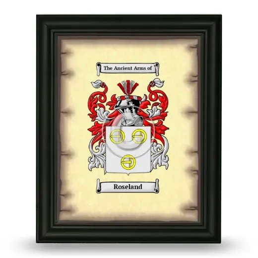 Roseland Coat of Arms Framed - Black