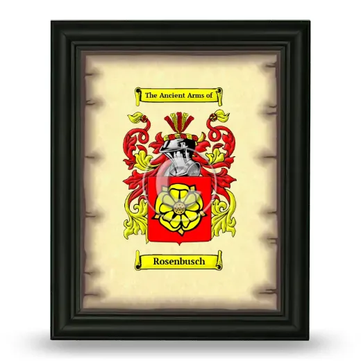 Rosenbusch Coat of Arms Framed - Black