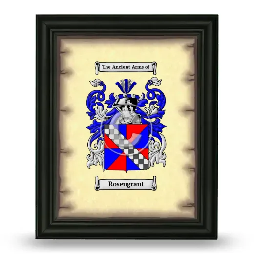 Rosengrant Coat of Arms Framed - Black