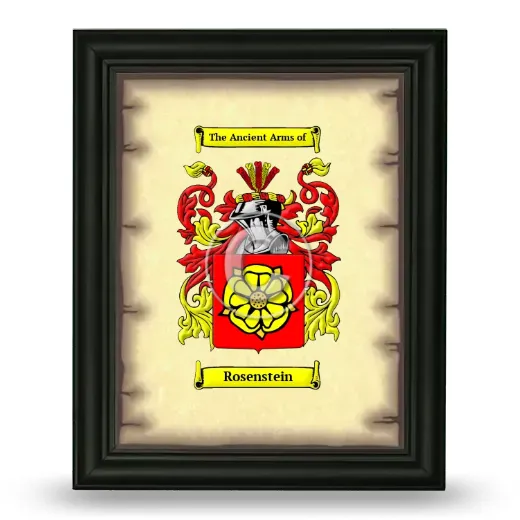 Rosenstein Coat of Arms Framed - Black
