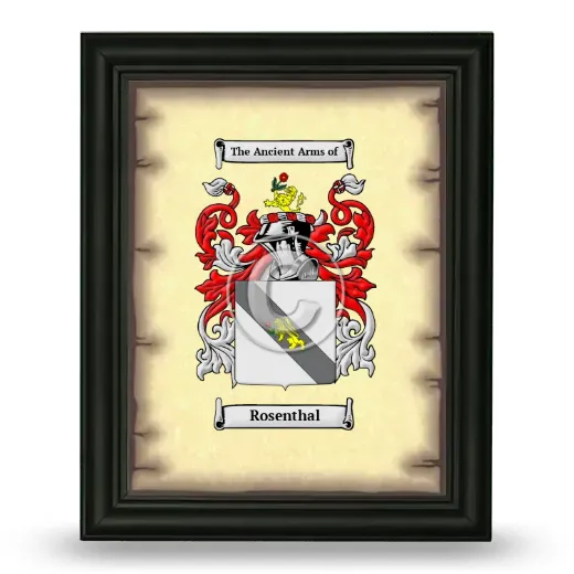 Rosenthal Coat of Arms Framed - Black