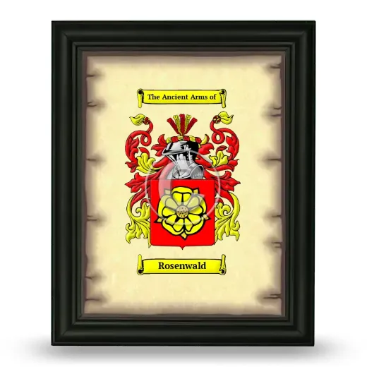 Rosenwald Coat of Arms Framed - Black