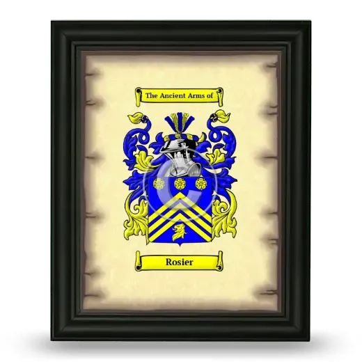Rosier Coat of Arms Framed - Black