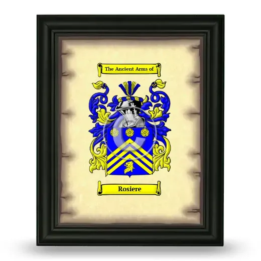 Rosiere Coat of Arms Framed - Black