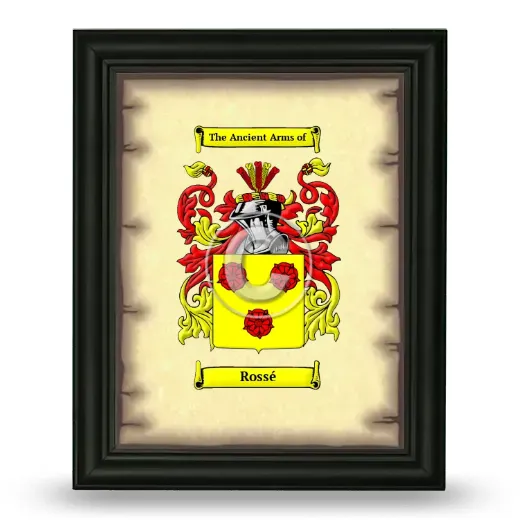 Rossé Coat of Arms Framed - Black
