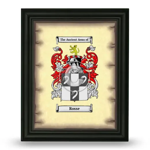 Rosse Coat of Arms Framed - Black