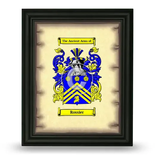 Rossier Coat of Arms Framed - Black