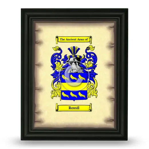 Rossil Coat of Arms Framed - Black