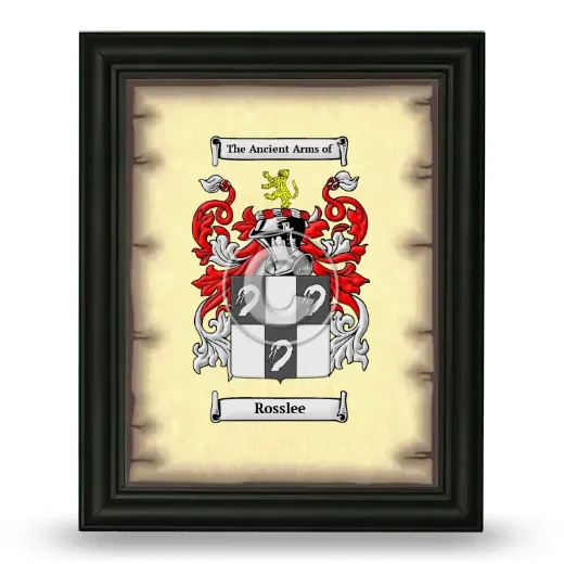 Rosslee Coat of Arms Framed - Black