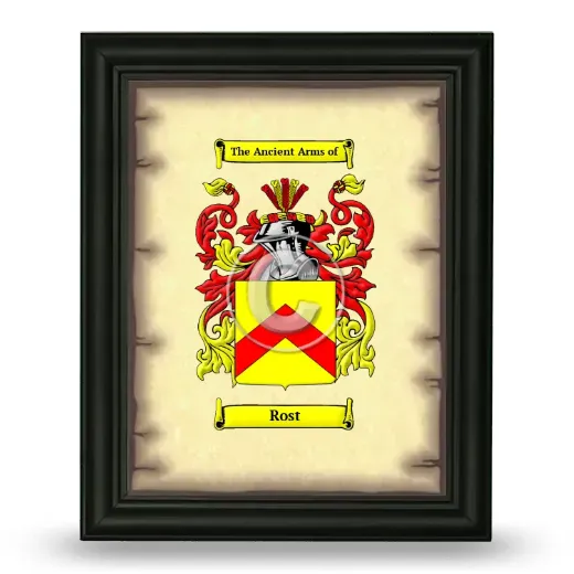 Rost Coat of Arms Framed - Black