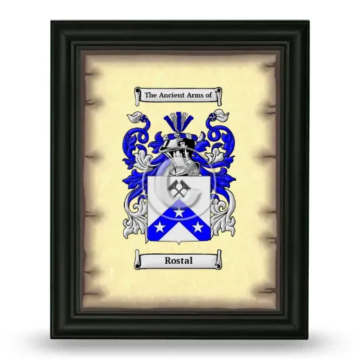 Rostal Coat of Arms Framed - Black