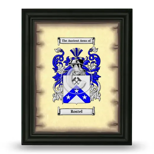Rostel Coat of Arms Framed - Black