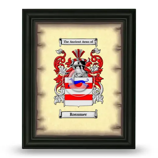 Rosumer Coat of Arms Framed - Black