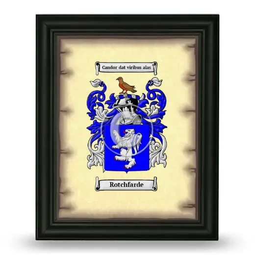 Rotchfarde Coat of Arms Framed - Black