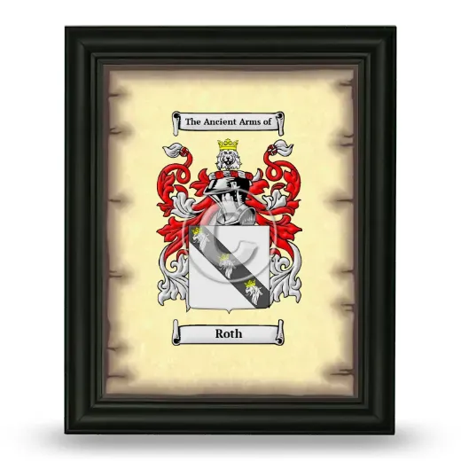 Roth Coat of Arms Framed - Black