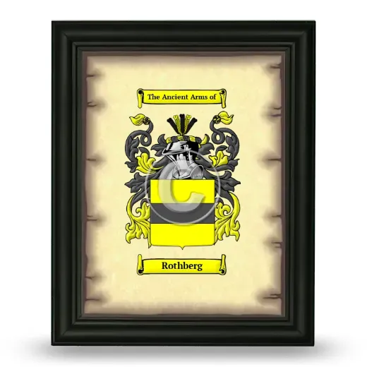 Rothberg Coat of Arms Framed - Black