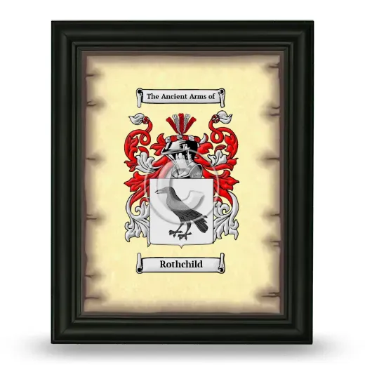 Rothchild Coat of Arms Framed - Black