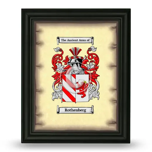 Rothenberg Coat of Arms Framed - Black