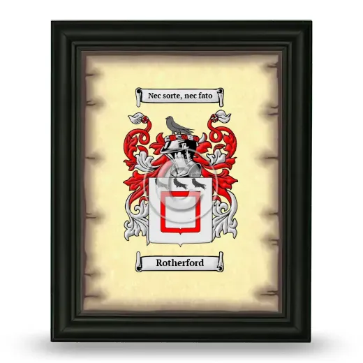 Rotherford Coat of Arms Framed - Black