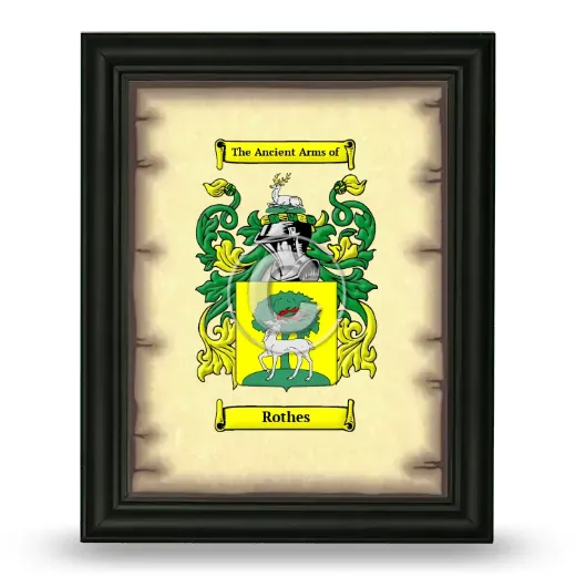 Rothes Coat of Arms Framed - Black