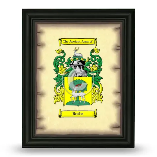 Roths Coat of Arms Framed - Black