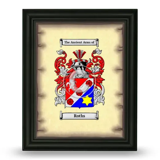 Roths Coat of Arms Framed - Black