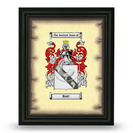 Rott Coat of Arms Framed - Black