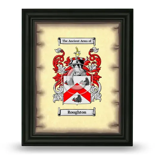 Roughton Coat of Arms Framed - Black