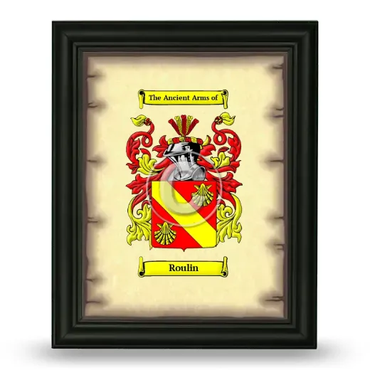 Roulin Coat of Arms Framed - Black
