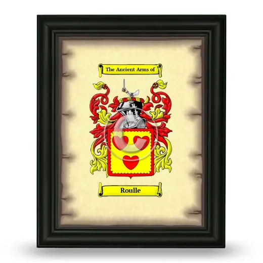 Roulle Coat of Arms Framed - Black