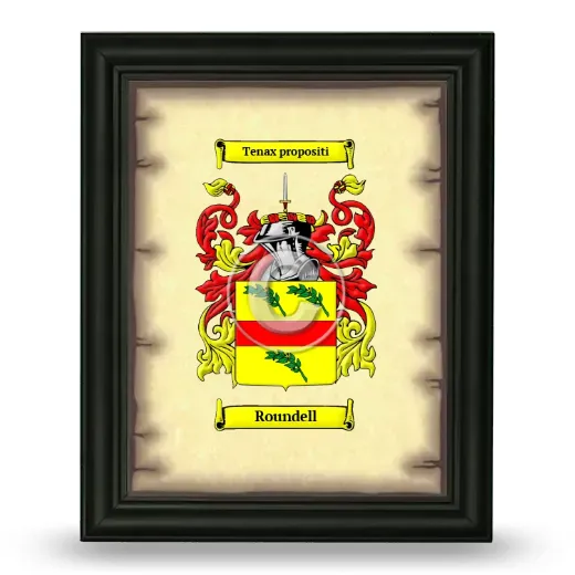 Roundell Coat of Arms Framed - Black