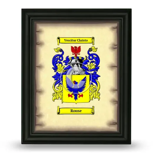 Rouse Coat of Arms Framed - Black