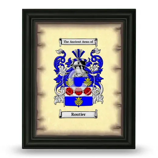 Routier Coat of Arms Framed - Black