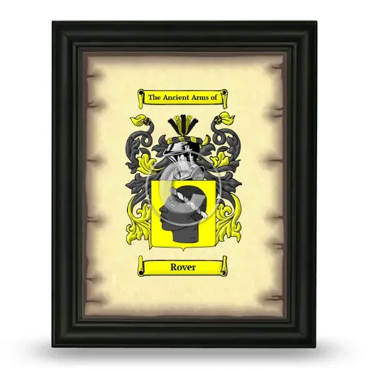 Rover Coat of Arms Framed - Black