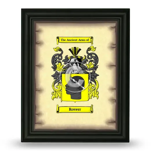 Roverr Coat of Arms Framed - Black
